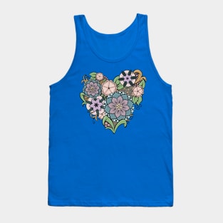 Zentangle Heart - full color Tank Top